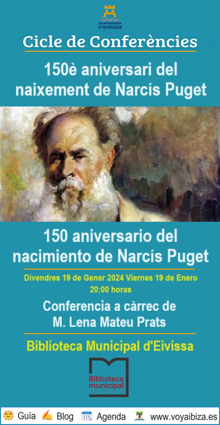 Conferencia sobre Narcís Puget. Biblioteca Municipal de Ibiza (Eivissa)