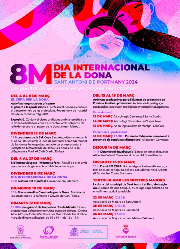 Dia Internacional de la Dona, 8M 2024. Sant Antoni, Eivissa