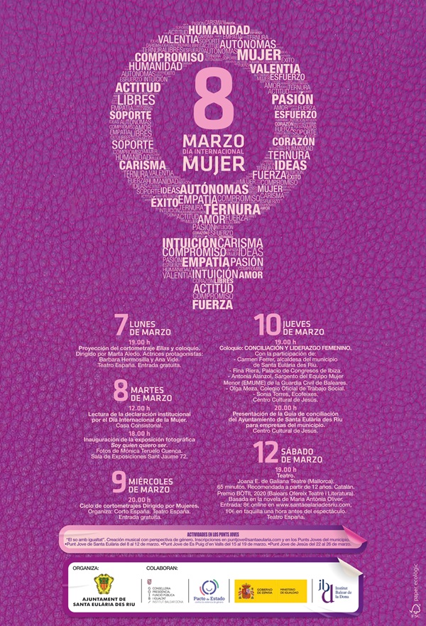 Dia Internacional de la Dona, 8M 2024. Santa Eulària, Eivissa