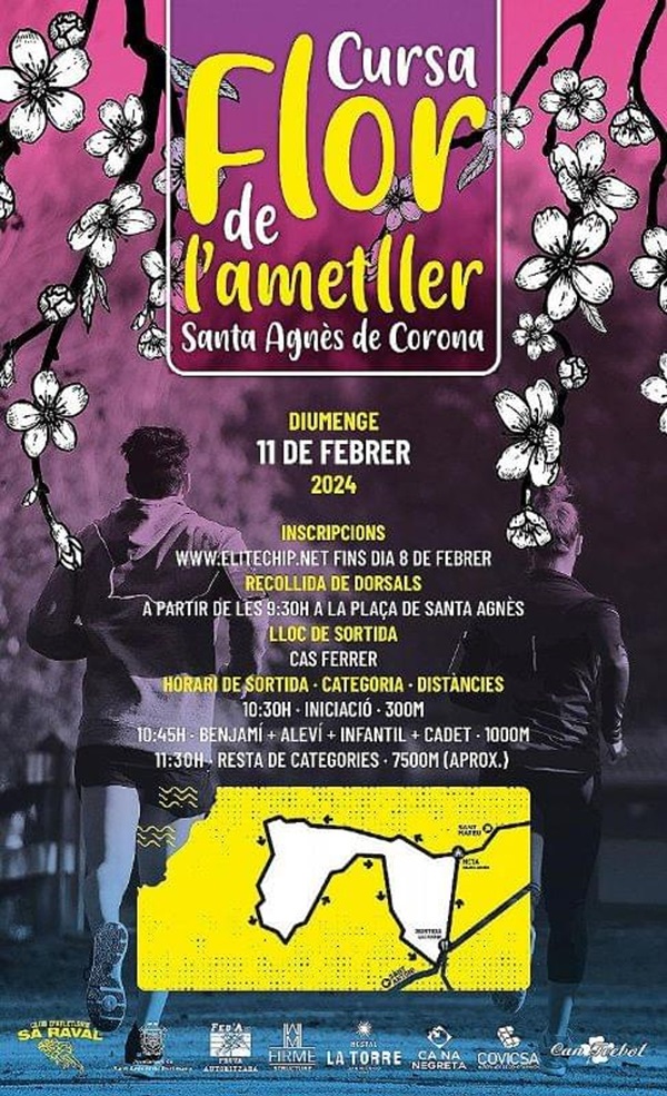 Cursa Flor d'Ametller 2024 XII Edición, Santa Agnès de Corona, Ibiza