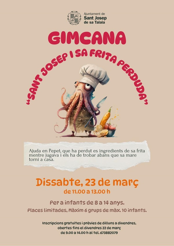 Fiestas Sant Josep 2024: Eventos Marzo: Gimcana ‘Sant Josep i sa frita perduda’