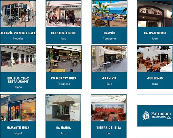 Patrimoni Gastronòmic Eivissa 2024. XI Certamen: Restaurantes participantes