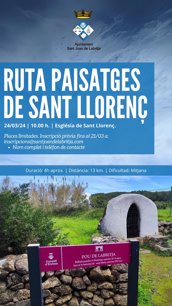 Ruta Paisatges de Sant Llorenç 2024. Sant Joan, Ibiza