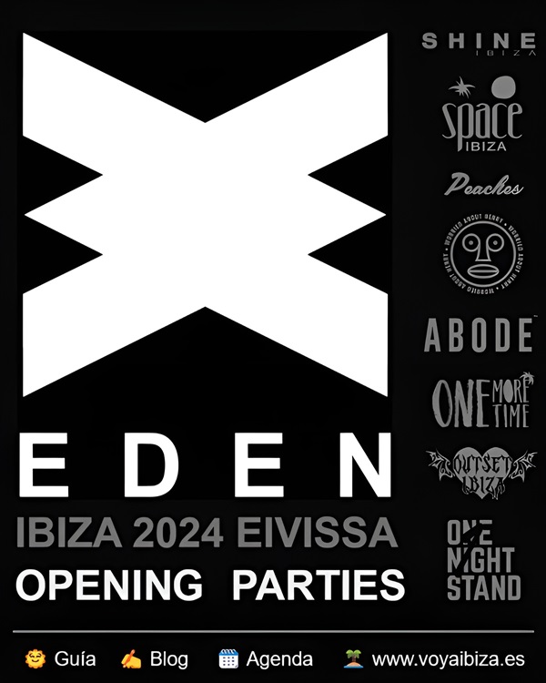 Eden Ibiza, Fiestas Apertura 2024 Opening Parties: Logo Discoteca