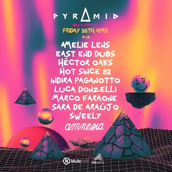 Amnesia Ibiza 2024 Pyramid Special. 26 Abril
