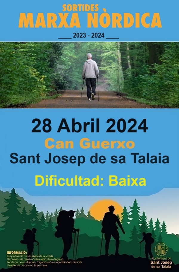 Marcha Nórdica 2024. 28 Abril. Marxa Nòrdica. Sant Josep, Ibiza. Can Guerxo