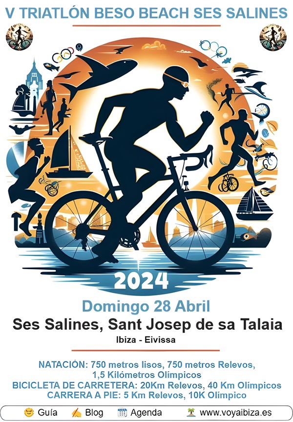 Triatlón Beso Beach Ses Salines 2024 V Edición, Sant Josep, Ibiza