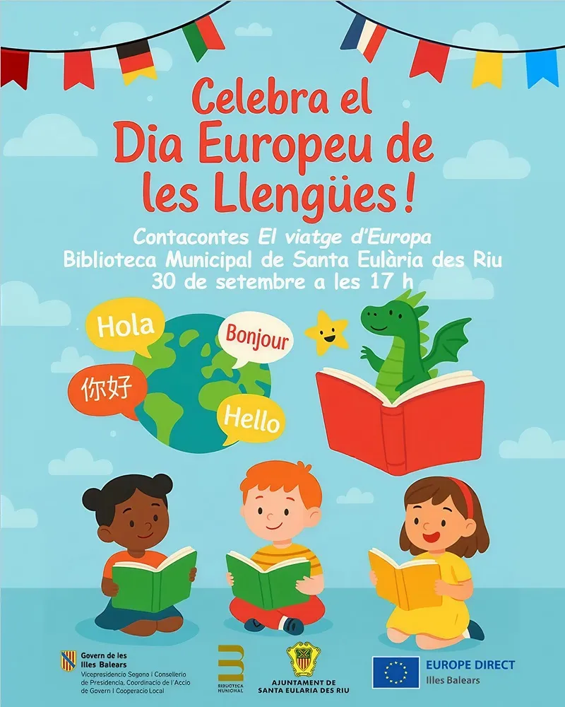 Contacontes 'El viatge d'Europa'. Día Europeu de les Llengües' 2025, Santa Eulària, Ibiza  (Eivissa)