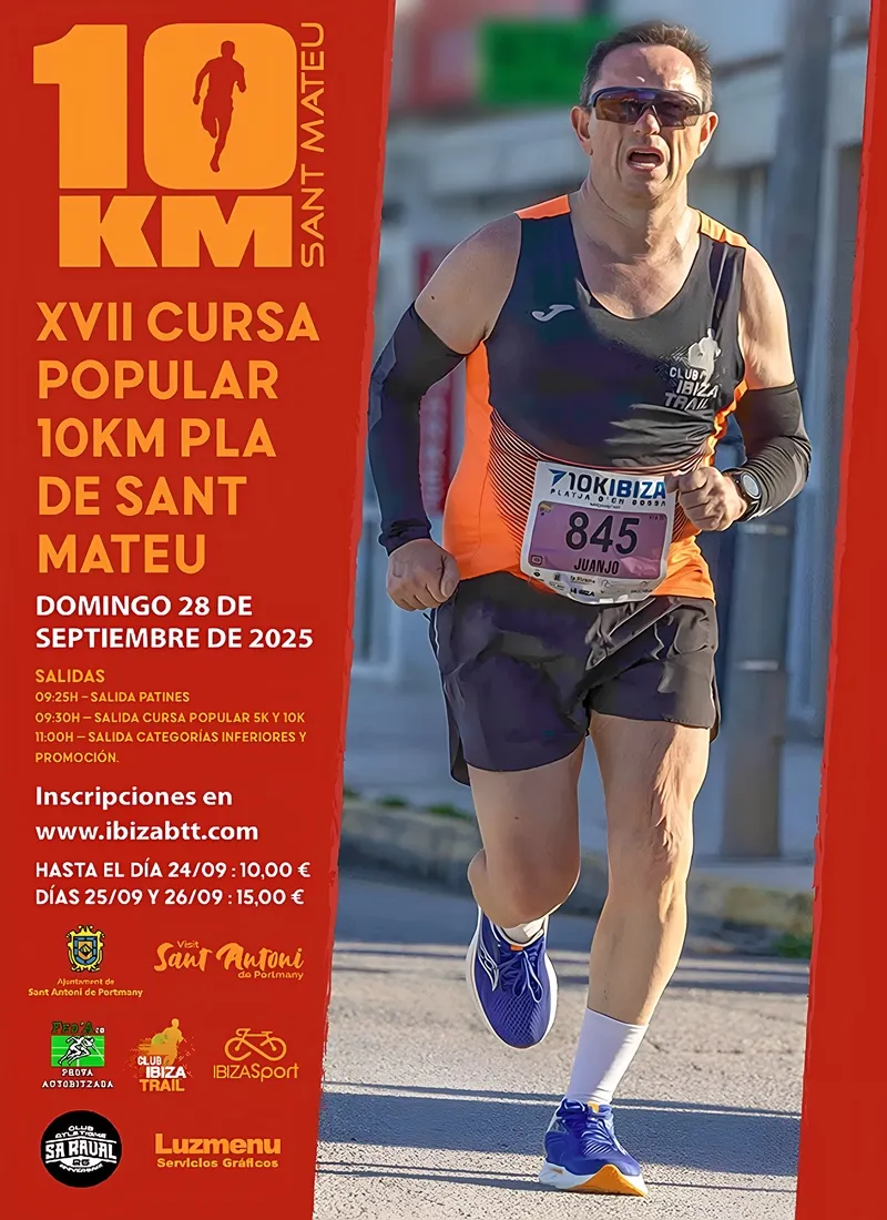 Cursa Popular Pla de Sant Mateu 2025, XVII Edición, San Antonio (Sant Antoni de Portmany), Ibiza (Eivissa)