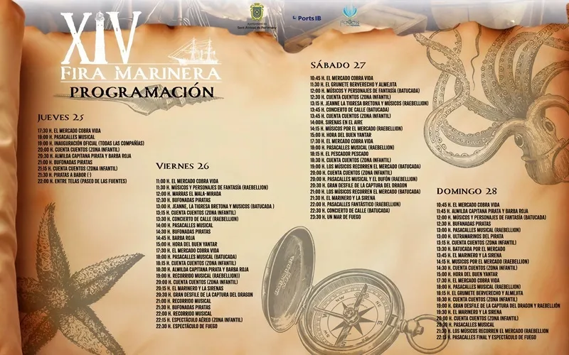 XIV Fira Marinera de Sant Antoni 2025, Eivissa (Ibiza): Programa de Actividades