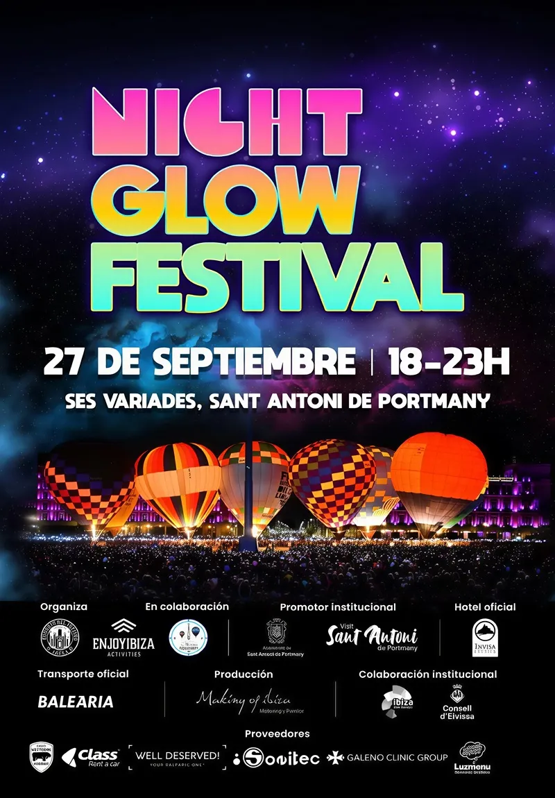 Night Glow Festival. 2025. Ses Variades (San Antonio), Ibiza (Eivissa)