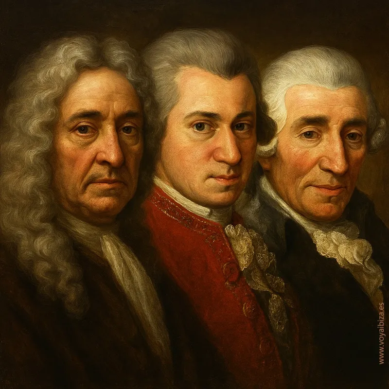 A. Corelli, W. A. Mozart, J. Haydn