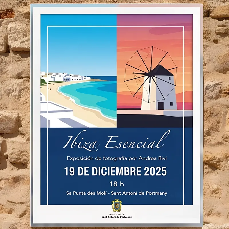 Exposición de Andrea Rivi: Ibiza Esencial en Sa Punta des Molí 2025, Sant Antoni de Portmany, Ibiza (Eivissa)