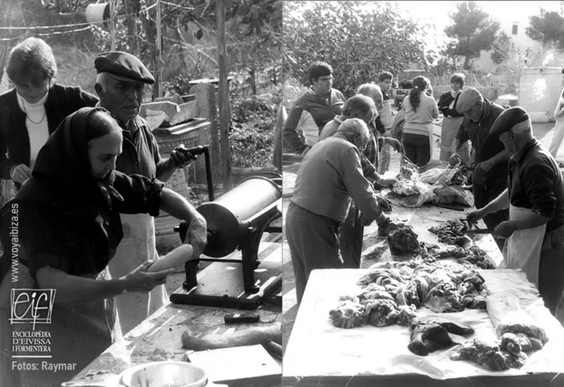 La Matanza (Sa Matança): Fotos retrospectivas de la matanza del cerdo en Ibiza (EIvissa)