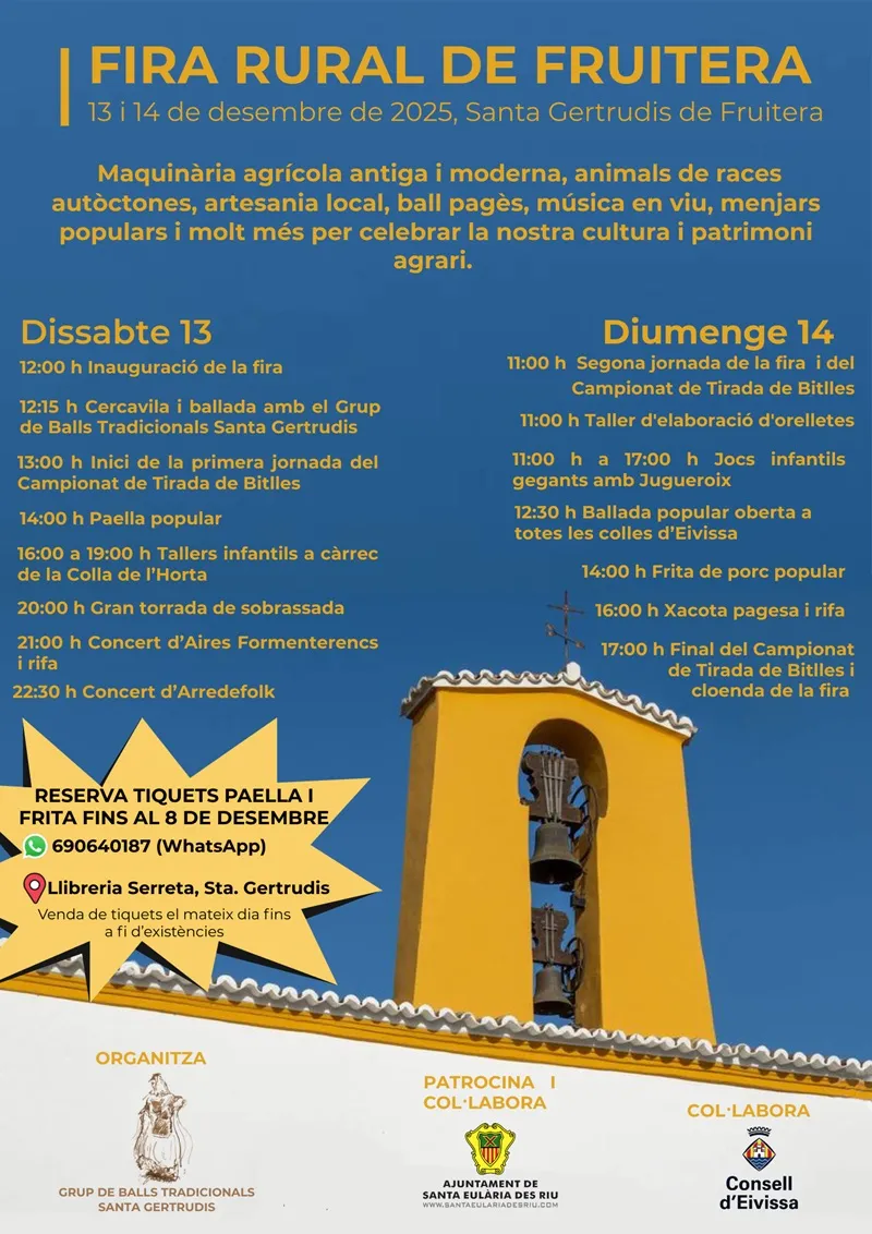 Fira Rural de Fruitera 2025, Primera Edició: Santa Gertrudis de Fruitera (Santa Eulària des Riu), Eivissa (Ibiza)