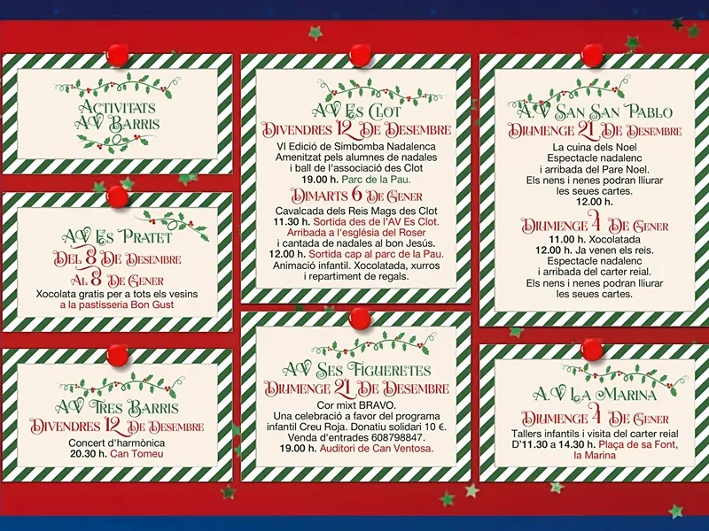 Navidad Ibiza 2025: Barios - Nadal Eivissa 2025: Barris
