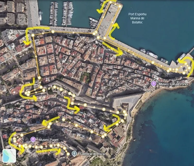 Pujada a la Catedral 2025 Ibiza XLIII Edición - Subida a la Catedral (Eivissa): RECORRIDO