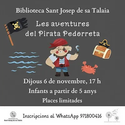 Bibliotecas de San José Noviembre 2025, Ibiza (Eivissa): Las Aventuras del Pirata Pedorreta