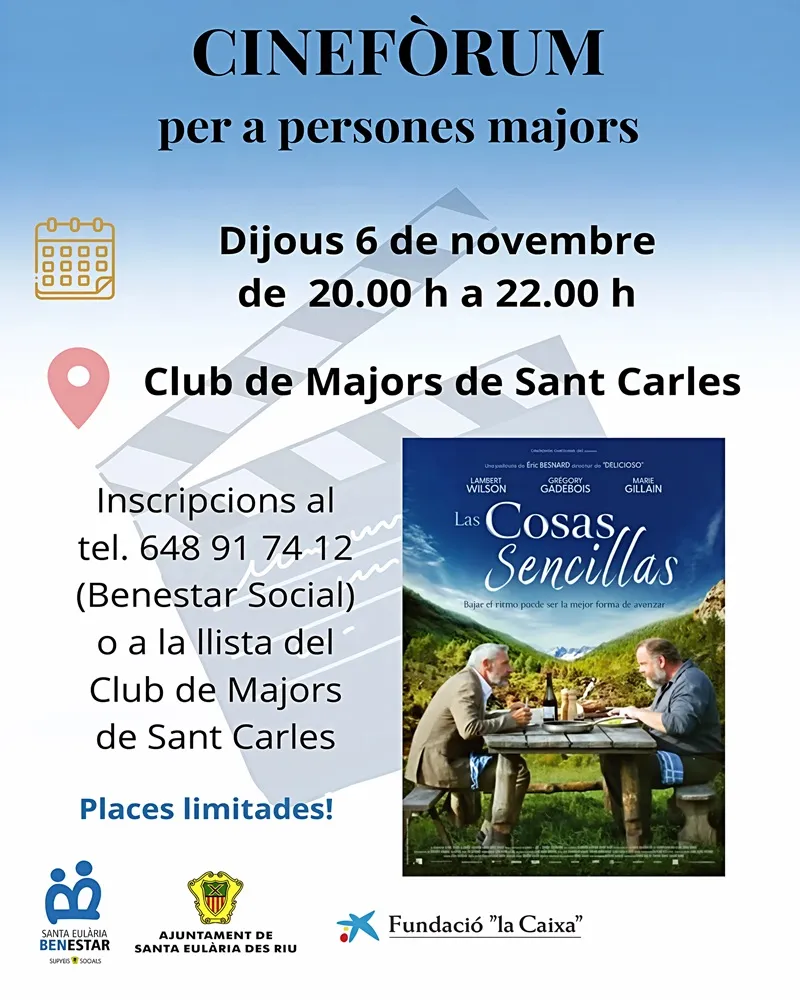 CineFòrum 2025, Club de Majors de Sant Carles, Santa Eulària dfes Roiu, Eivissa (Ibiza)