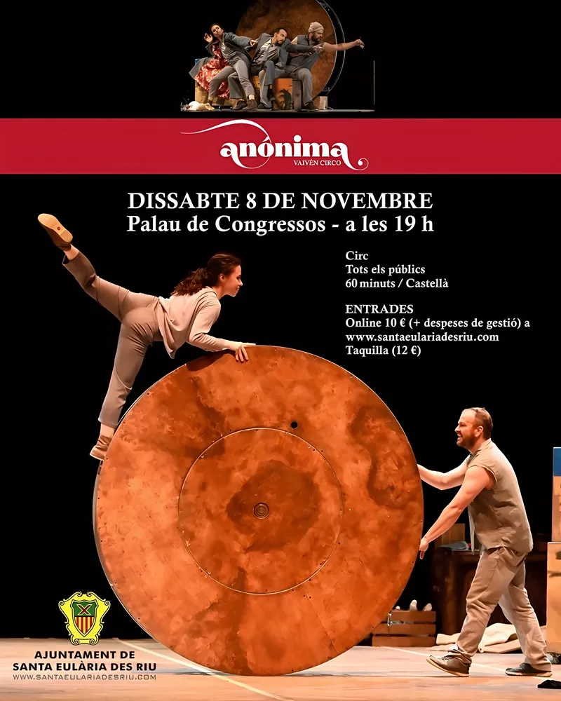 Circ: Anónima, de Vaivén Circo 2025 a Santa Eulària des Riu, Eivissa (Ibiza)