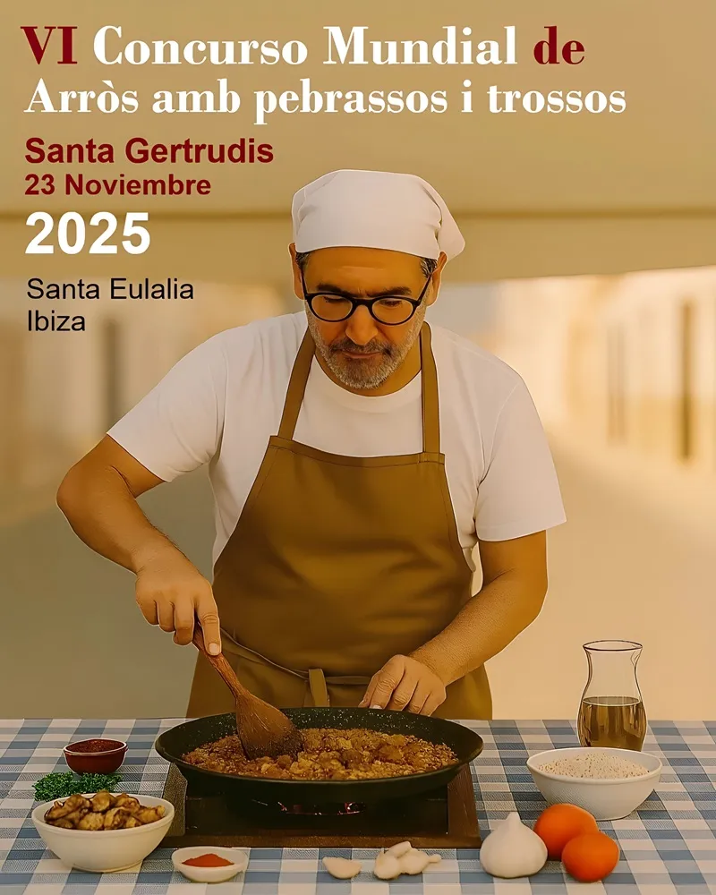 Concurso Mundial de Arroz con pebrassos, VI Edición, Noviembre 2025, Santa Gertrudis de Fruitera (Santa Eulària des Riu), Eivissa (Ibiza)