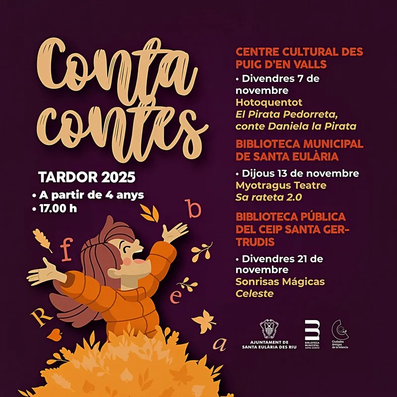 Contacontes Tardor 2025 a Santa Eulària des Riu, Eivissa (Ibiza): Puig d'en Valls, Santa Eulària, Santa Getrudis