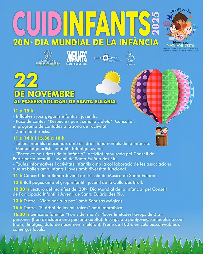 Cuidinfants 2025. Dia Mundial de la Infància, Santa Eulària des Riu, Eivissa (Ibiza)
