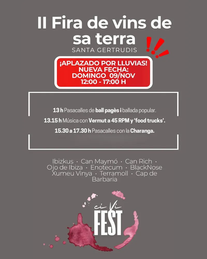EiViFest: Fira de vins de sa Terra 2025, II Edició. Santa Gertrudis de Fruitera(Santa Eulària des Riu), Eivissa (Ibiza)
