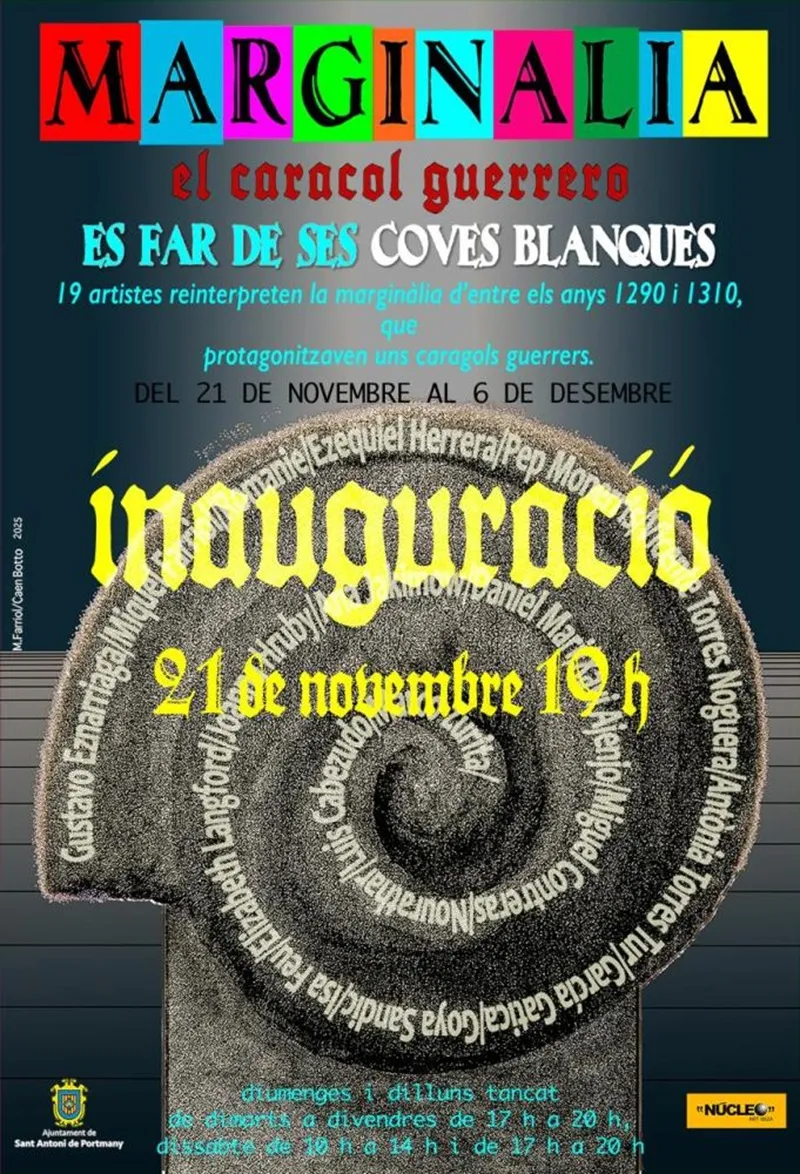 Exposición en el Far de Ses Coves Blanques - Marginalia: el caracol guerrero -. San Antonio, Ibiza (Eivissa)
