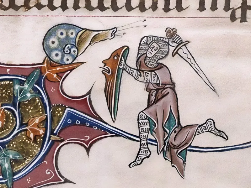 Imagen correspondiente a un códice medieval con el caracol guerrero