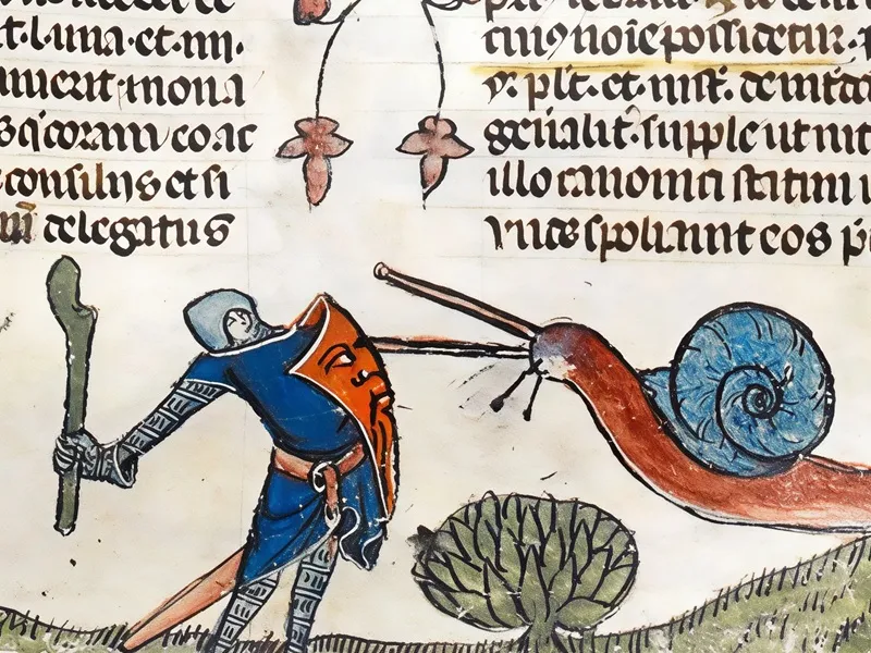 Imagen de un códice medieval con el caracol guerrero
