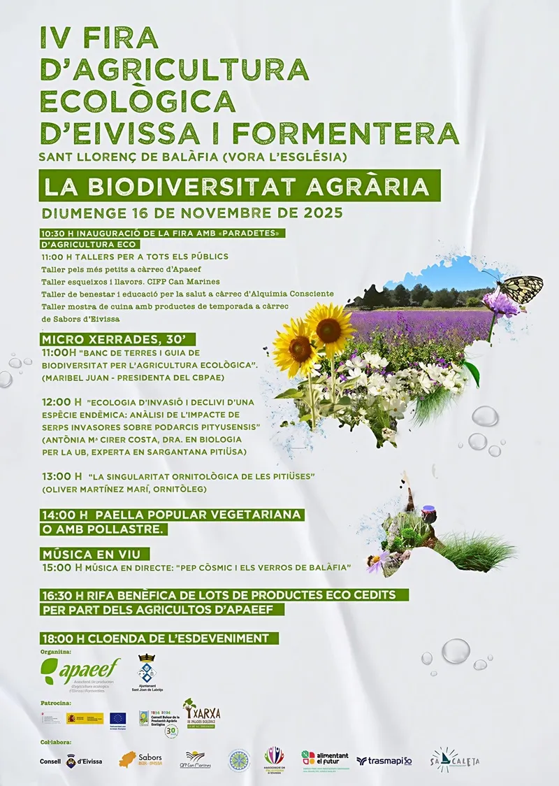 IV Fira Ecològica d'Eivissa i Formentera 2025. Sant Llorenç de Baláfia (Sant Joan de Labritja), Ibiza
