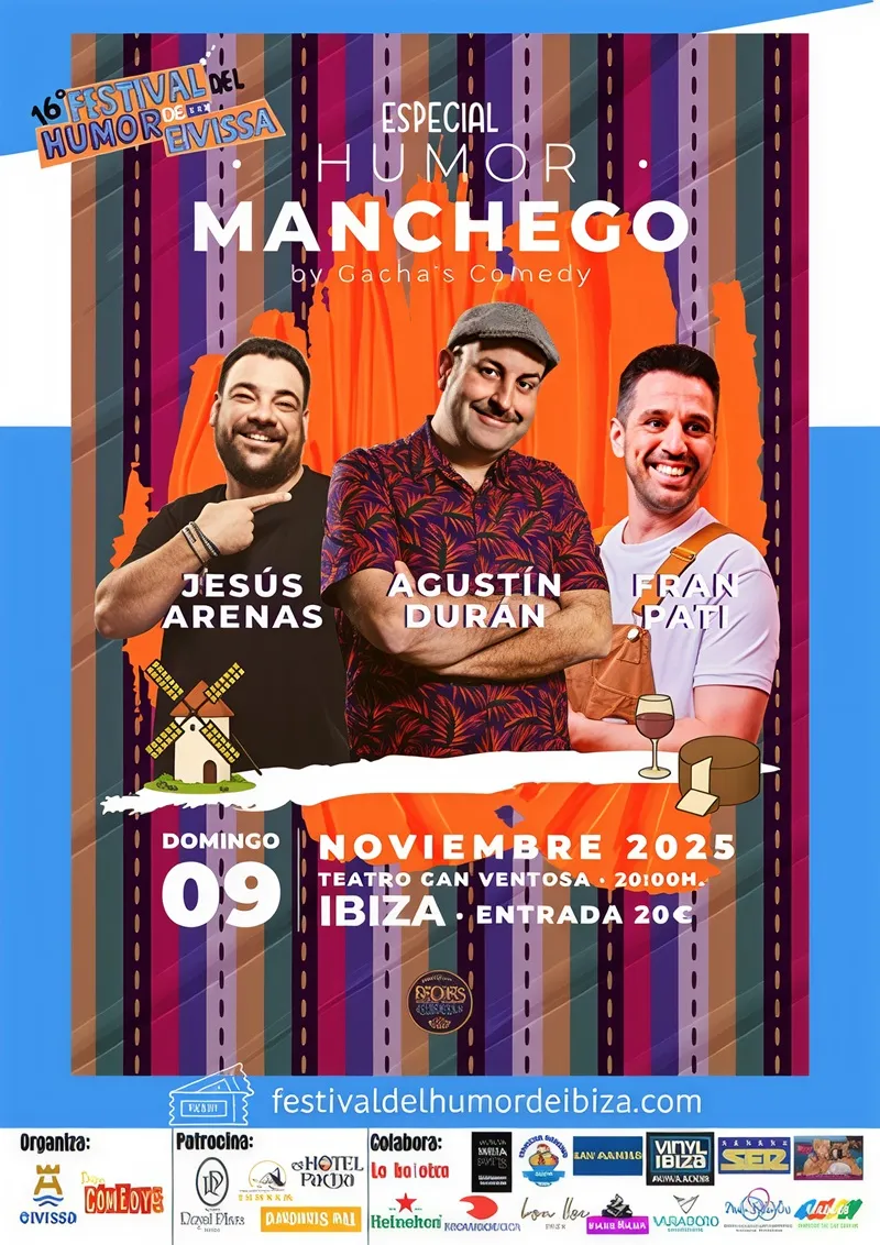 Festival del Humor de Ibiza 2025 en Can Ventosa (Eivissa): XVI Edición: FRAN PATI, JESÚS ARENAS, AGUSTÍN DURÁN