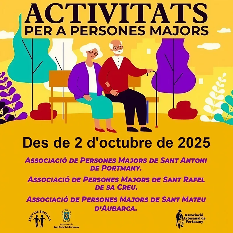 Activitats per a Persones Majors 2025 Sant Antoni, Eivissa (Ibiza)
