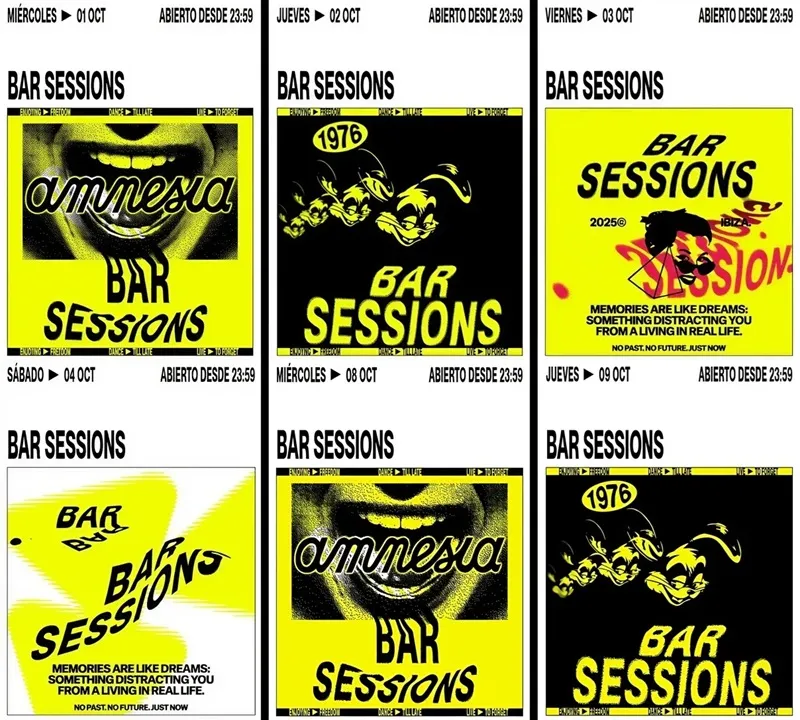 Fiestas Amnesia Ibiza Octubre 2025: BAR SESSIONS