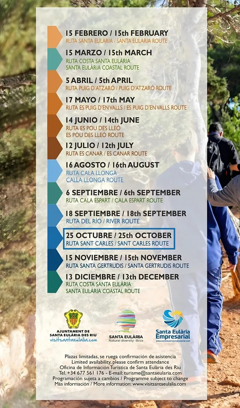 Caminatas Guiadas 2025, Santa Eulalia, Ibiza (Eivissa)