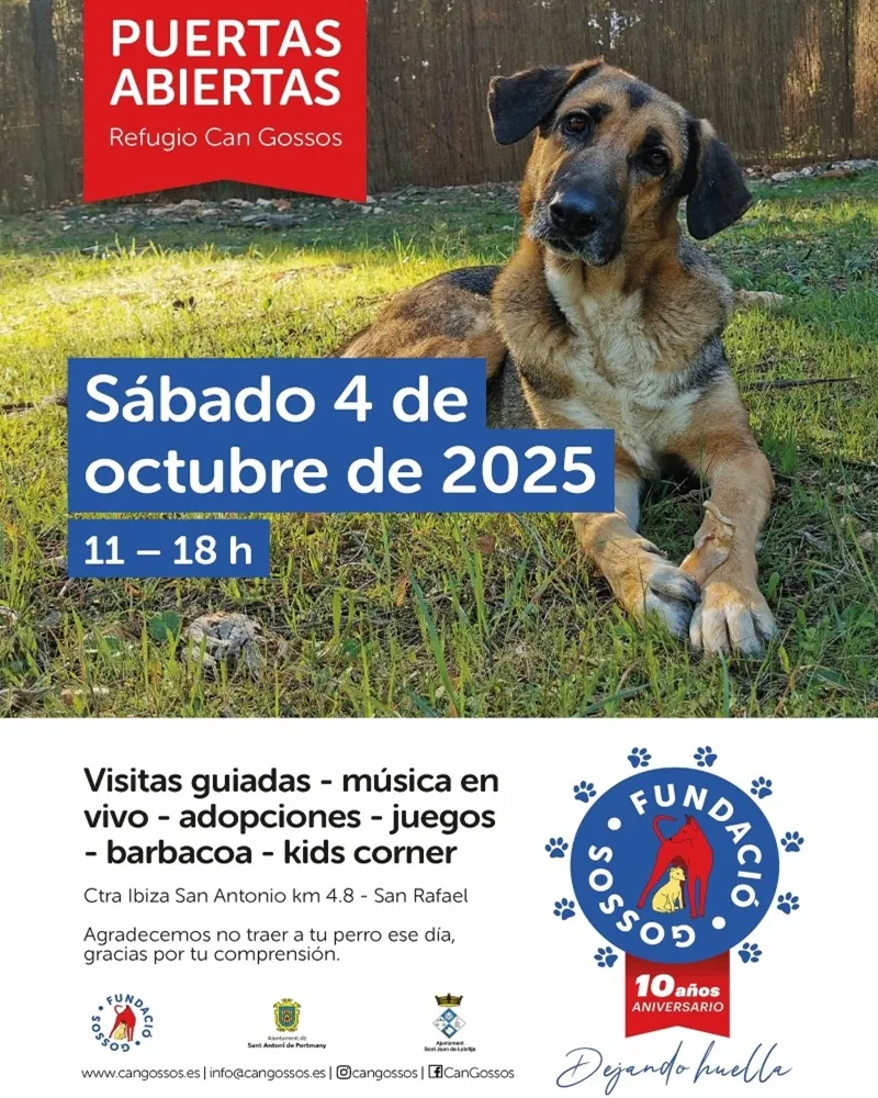 Jornada de Puertas Abiertas 2025 en Refugio Can Gossos, Sant Rafel (Sant Antoni), Eivissa (Ibiza)