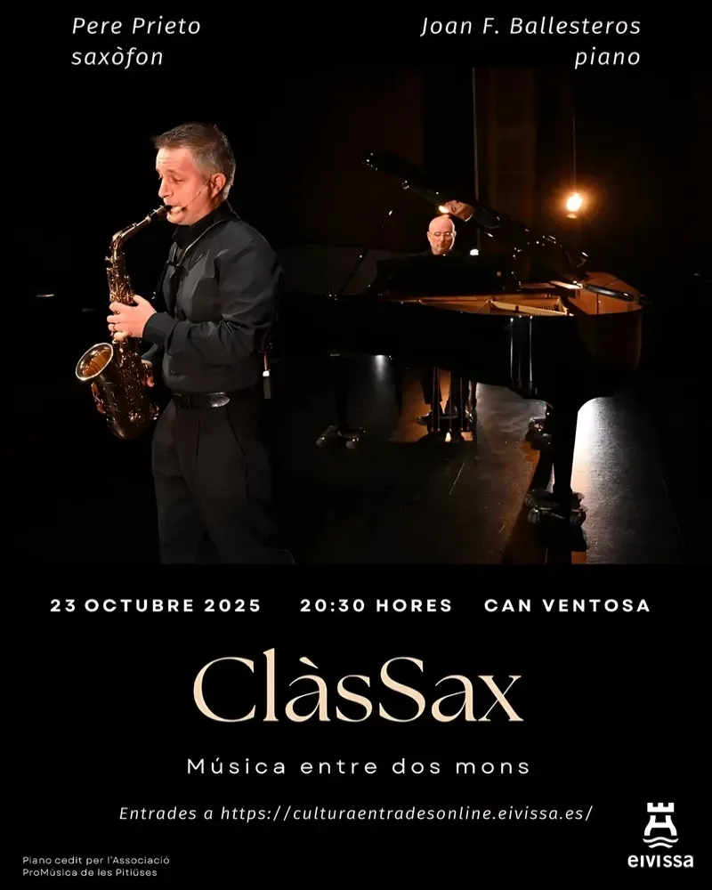 ClàsSax: Concert Auditori Can Ventosa Eivissa 2025 (Ibiza): Música entre dos Mons