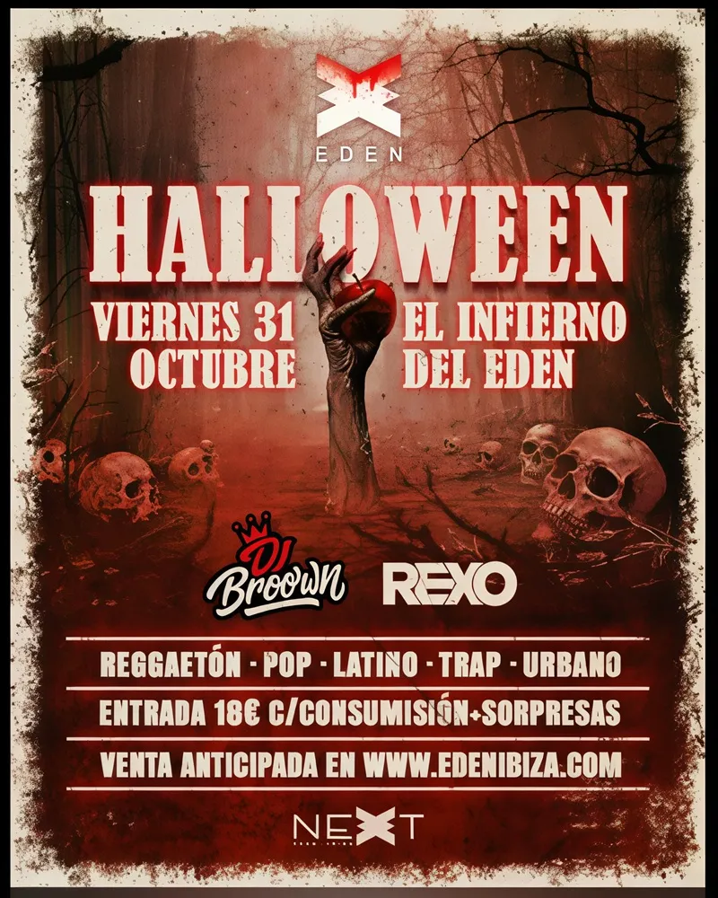 Fiestas Eden Ibiza Octubre 2025: HALLOWEEN