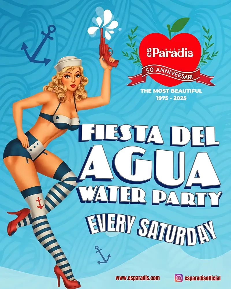 Es Paradis Ibiza Octubre 2025: FIESTA del AGUA (Water Party)