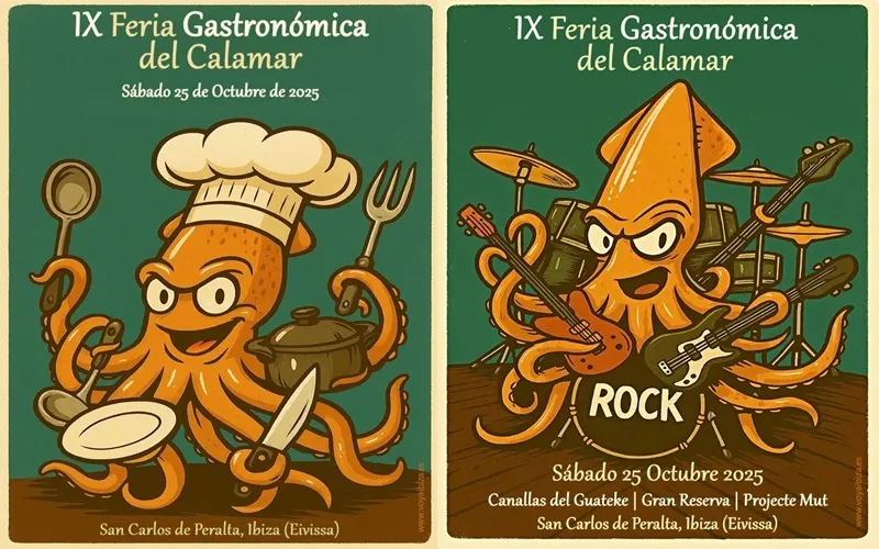 IX Fira gastronòmica del calamar 2025. Sant Carles de Peralta (Santa Eulària des Riu), Eivissa (Ibiza): FERIA y CONCIERTOS