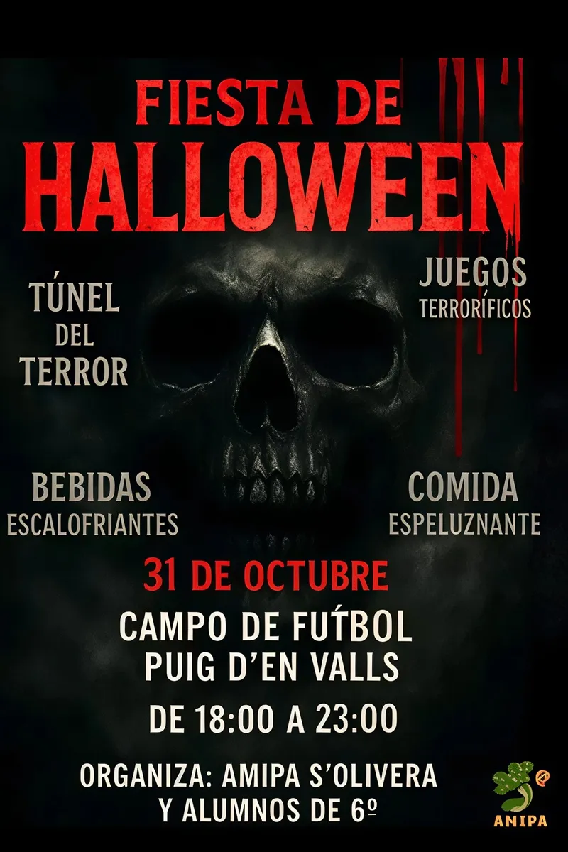 Fiestas de Halloween escolares 2025 (CEIP s'Olivera en Santa Eulalia del Río), Ibiza (Eivissa)