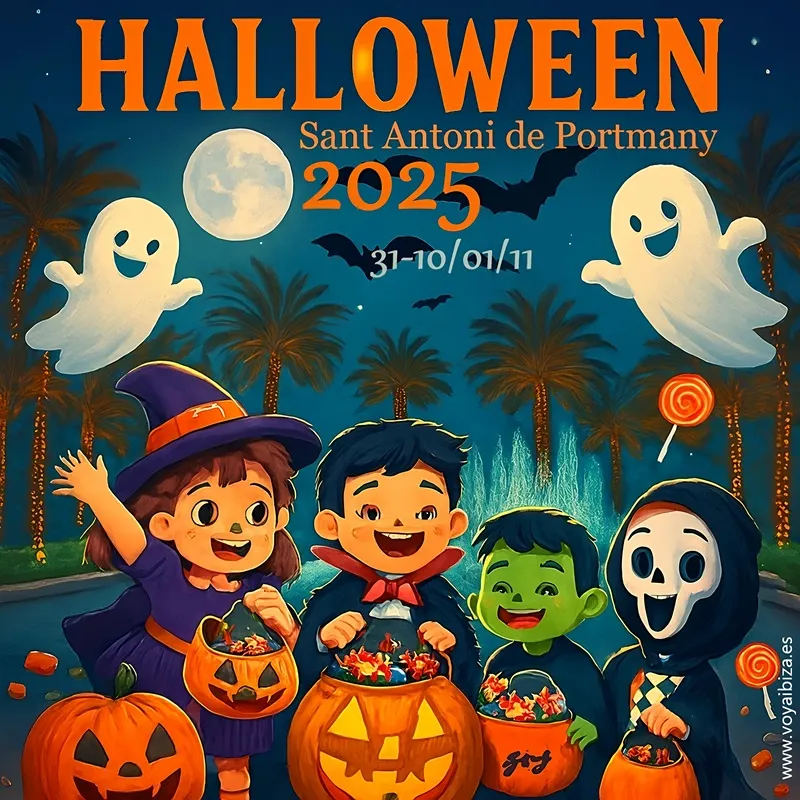 Festes de Halloween y Tots Sants (Todos los Santos) 2025, Sant Antoni de Portmany, Eivissa (Ibiza) en Ibiza