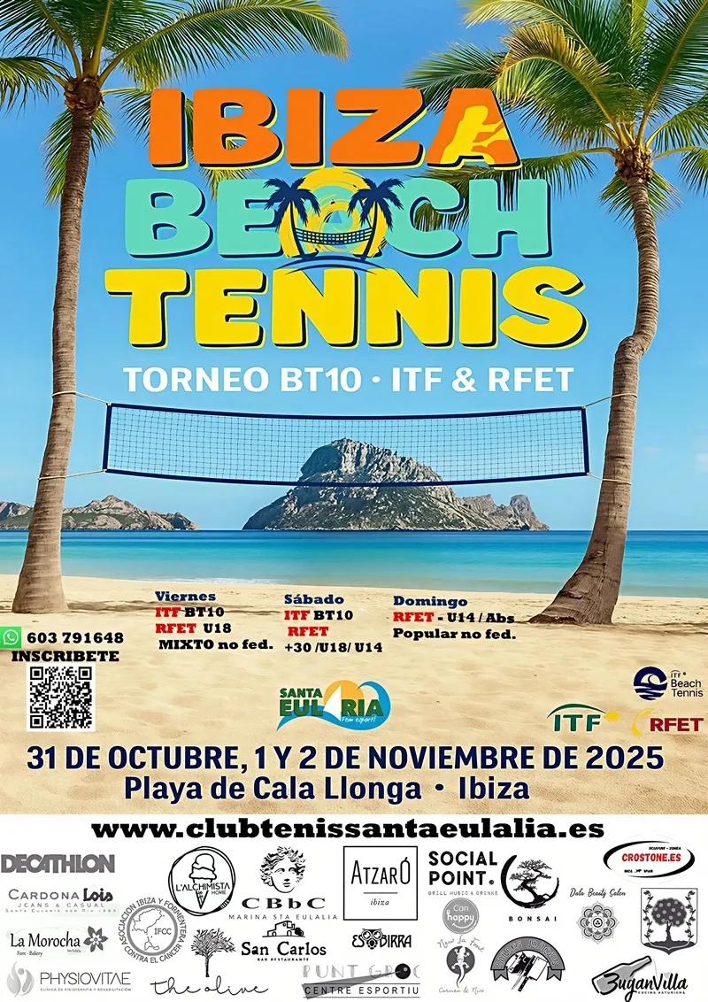 Ibiza Beach Tennis 2025. Playa de Cala Llonga, Santa Eulalia, Ibiza (Eivissa)