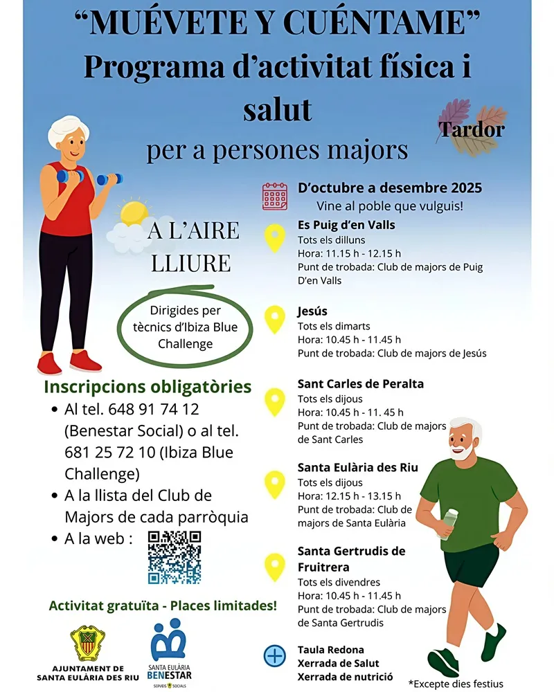 Muévete y cuéntame 2025: Programa de Activitad Física i Salut per a Persones Majors. Santa Eulària, Eivissa (Ibiza)