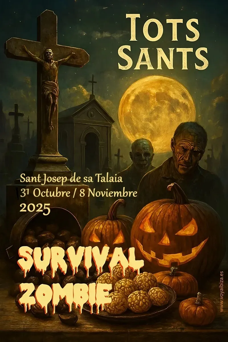 Todos los Santos 2025 en San José (Tots Sants), Ibiza (Eivissa): Survival Zombie