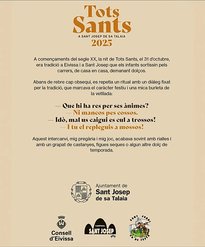 Tots Sants 2025. Sant Josep de sa Talaia, Eivissa: La Tradició