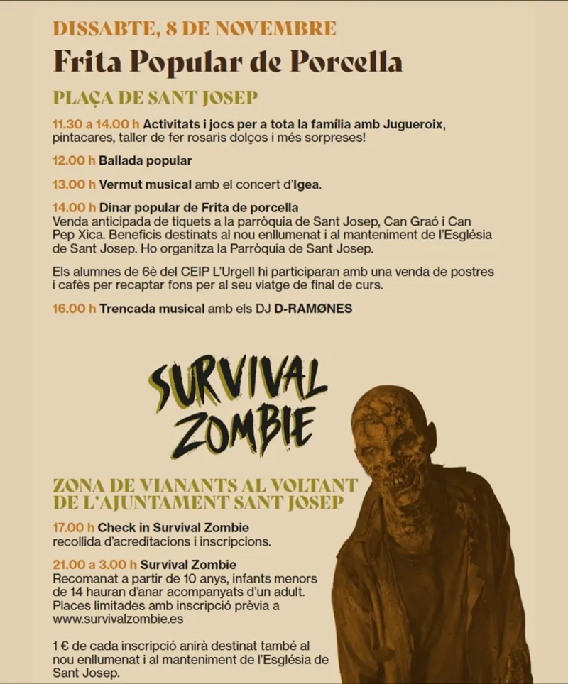 Todos los Santos 2025 en San José (Tots Sants), Ibiza (Eivissa): Sábado 8 Noviembre
