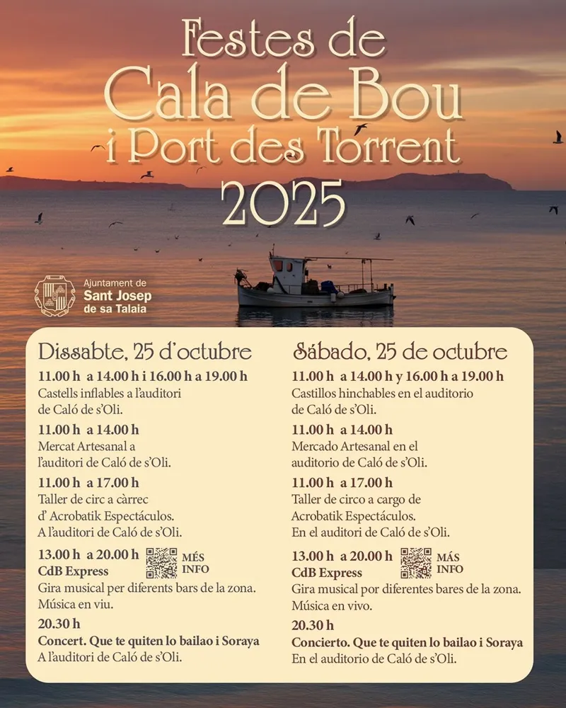 Festes de Cala de de Bou i Es Port des Torrent 2025 (Sant Josep), Eivissa (Ibiza): 25 Octubre