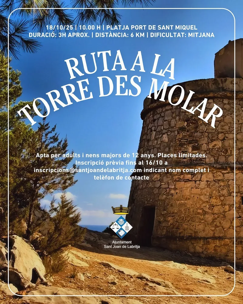 Ruta Torre des Molar, Sant Joan de Labritja, Eivissa (Ibiza)